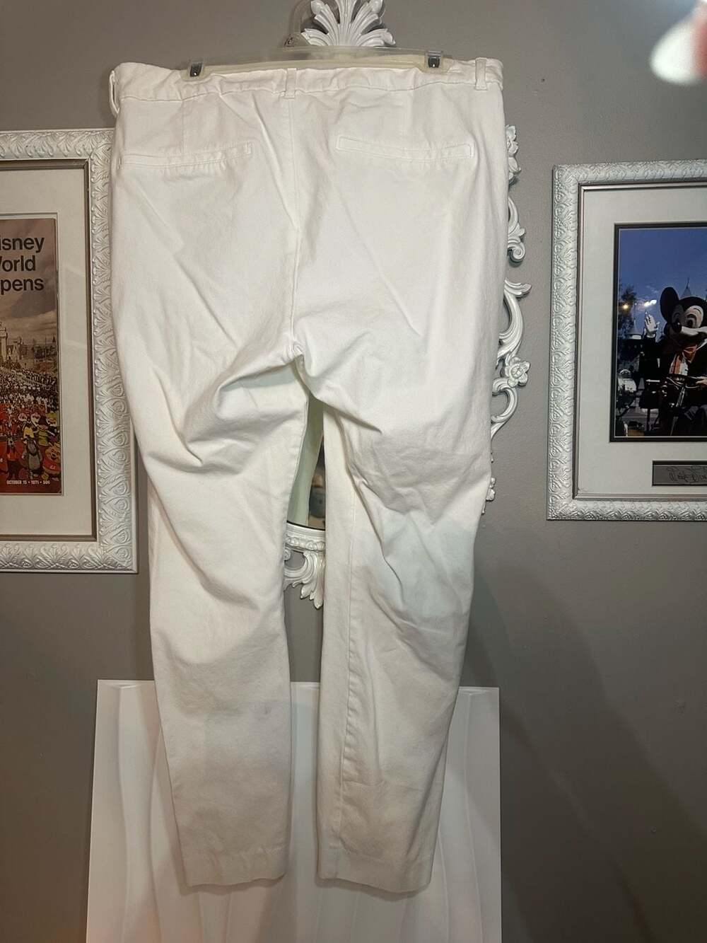 Old Navy High-Rise Pixie Secret-Smooth Pocket White Skinny Ankle Pants Size 14 - Picture 2 of 6
